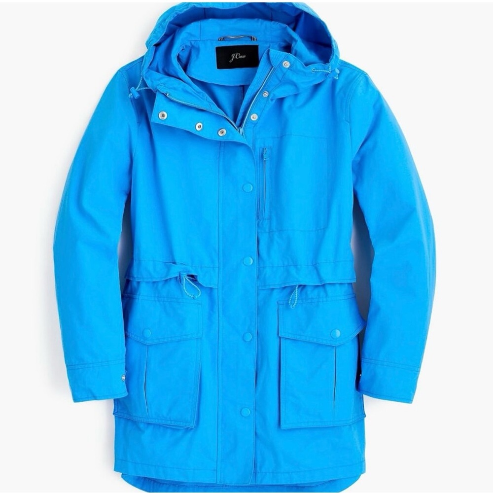 J. Crew Vibrant Blue Perfect Raincoat